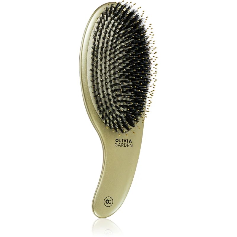 Olivia Garden Expert CURVE Board&Nylon Gold Четка за коса с влакна от найлон и глиган 1 бр.