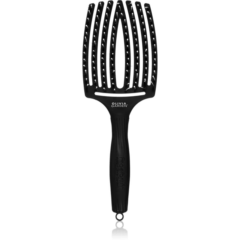Olivia Garden Fingerbrush Combo голяма плоска четка с влакна от найлон и глиган Large 1 бр.