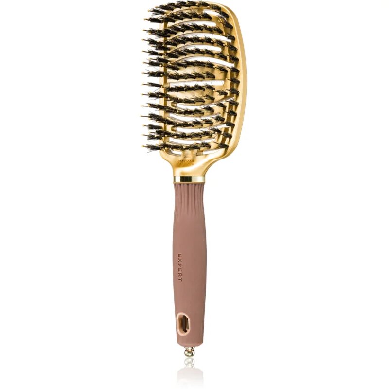 Olivia Garden NanoThermic Ceramic + Ion Flex Collection Четка за коса с влакна от найлон и глиган 1 бр.