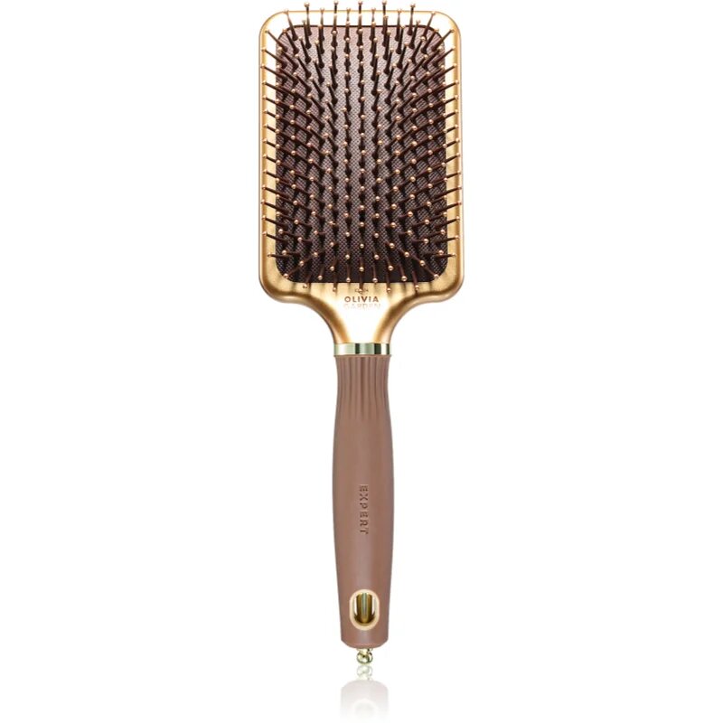 Olivia Garden Rectangular Paddle четка за по-лесно разресване на косата Gold&Brown 1 бр.