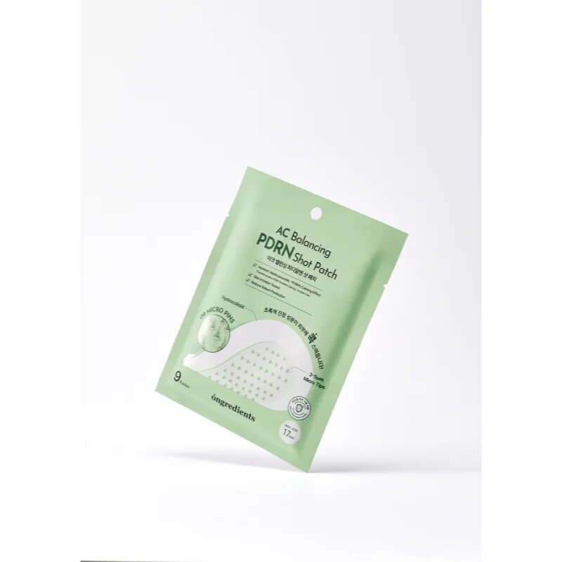 Ongredients AC Balancing PDRN Shot Patch лепенки за проблемна кожа с успокояващ ефект 9 бр.