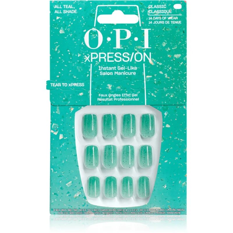 OPI Make ‘Em Jelly! XPRESS/ON Изкуствени нокти All Teal All Shade 30 бр.