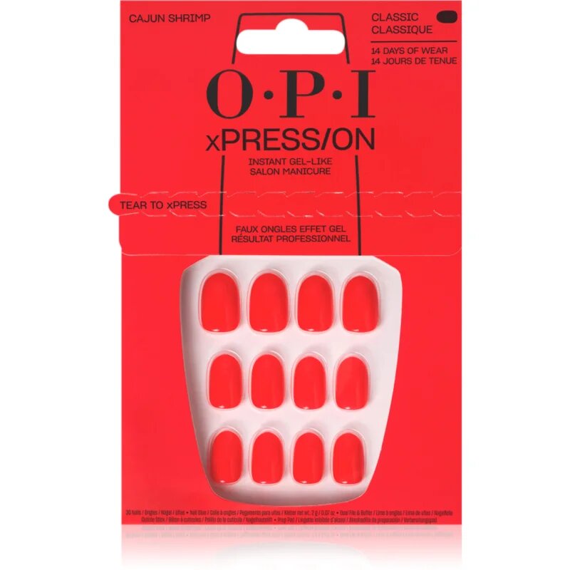 OPI xPRESS/ON Изкуствени нокти Cajun Shrimp 30 бр.