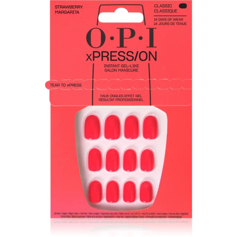 OPI xPRESS/ON Изкуствени нокти Strawberry Margarita 30 бр.