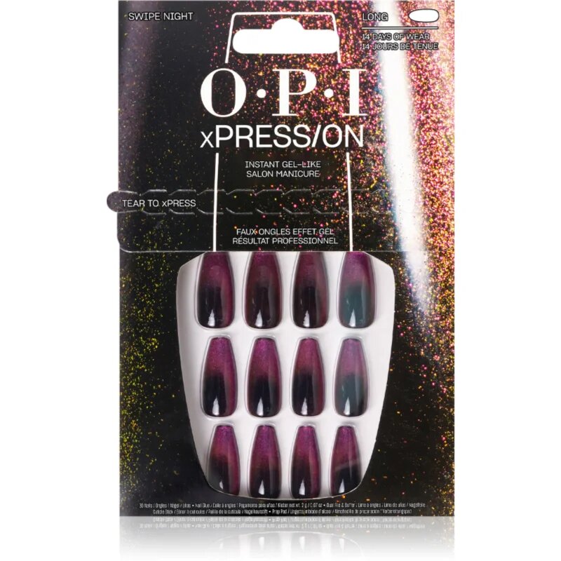 OPI xPRESS/ON Изкуствени нокти Swipe Night 30 бр.