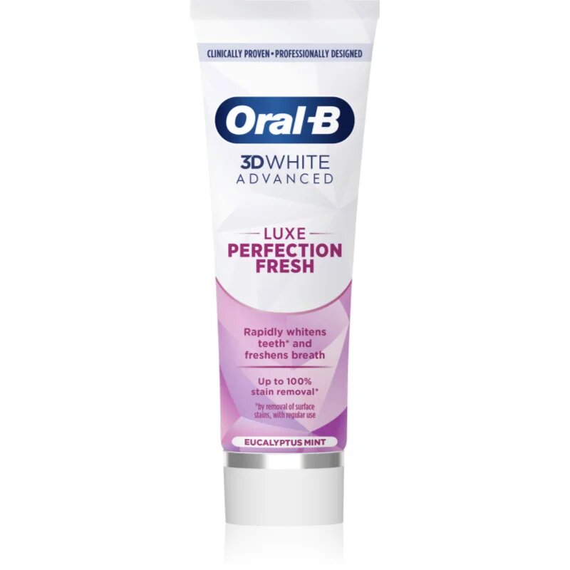 Oral-B 3D White Luxe Perfection Fresh избелваща паста за зъби Eucalyptus Mint 75 мл.
