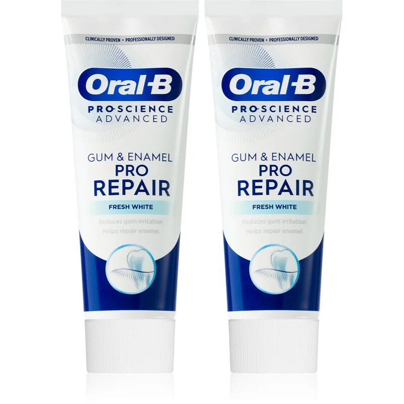Oral-B Gum & Enamel Repair Gentle Whitening нежна избелваща паста за зъби 2x75 мл.