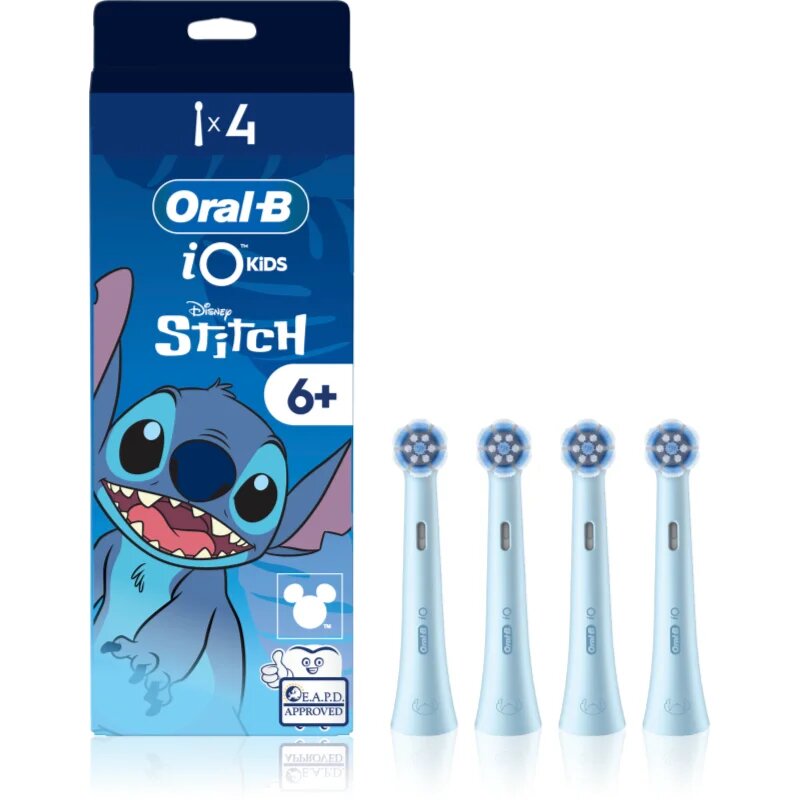 Oral-B iO Kids Disney Stitch резервни глави за четка за зъби за деца от 6-годишна възраст 4 бр.