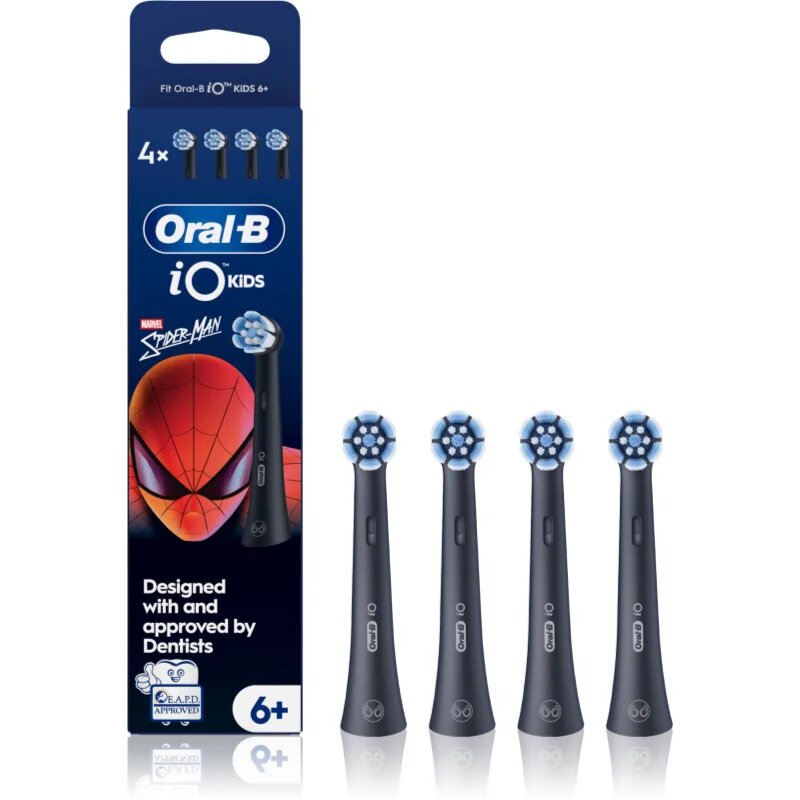 Oral-B iO Kids Marvel Spiderman резервни глави за четка за зъби за деца от 6-годишна възраст 4 бр.