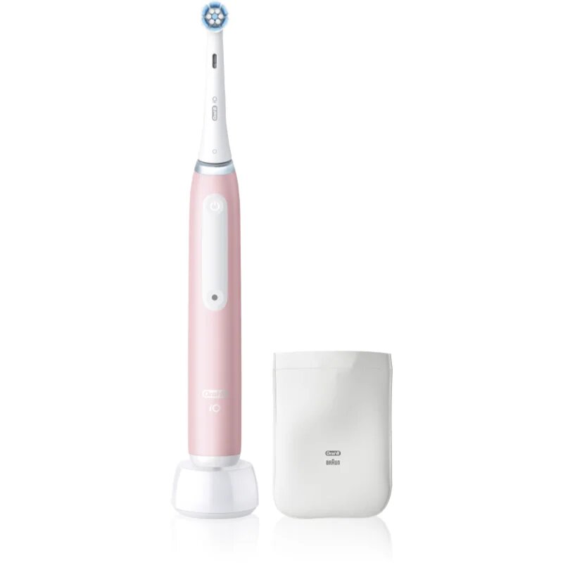 Oral-B iO Sensi Clean електрическа четка за зъби с калъф за зарядно устройство Blush Pink 1 бр.