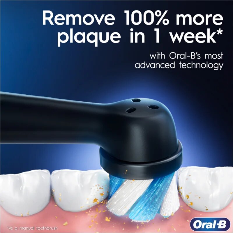 Oral-B iO White Clean електрическа четка за зъби с калъф за зарядно устройство Matte Black 1 бр.