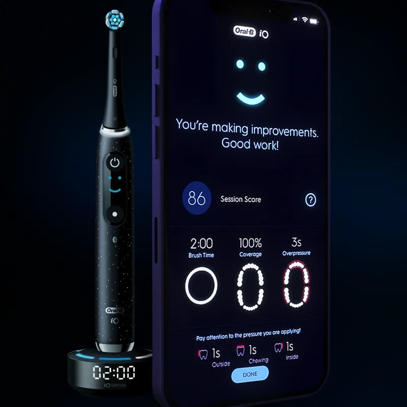 Oral-B iO10 електрическа четка за зъби Black Spreckels 1 бр.