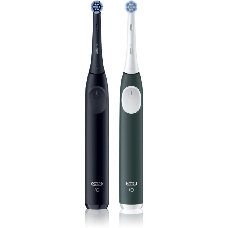 Oral-B iO2 комплект четки за зъби и резервни глави ДУО ОПАКОВКА Matt Black & Forest Green 1 бр.