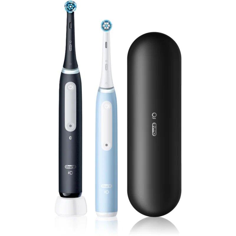 Oral-B iO3 комплект четки за зъби и резервни глави с калъфка DUO Black&Blue 2 бр.