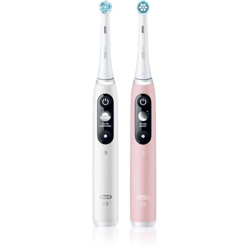 Oral-B iO6 електрическа четка за зъби DUO White & Pink Sand 2 бр.