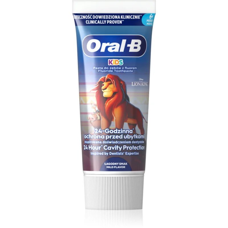 Oral-B Kids Lion King детска паста за зъби с плодов вкус 6 m+ 60 мл.