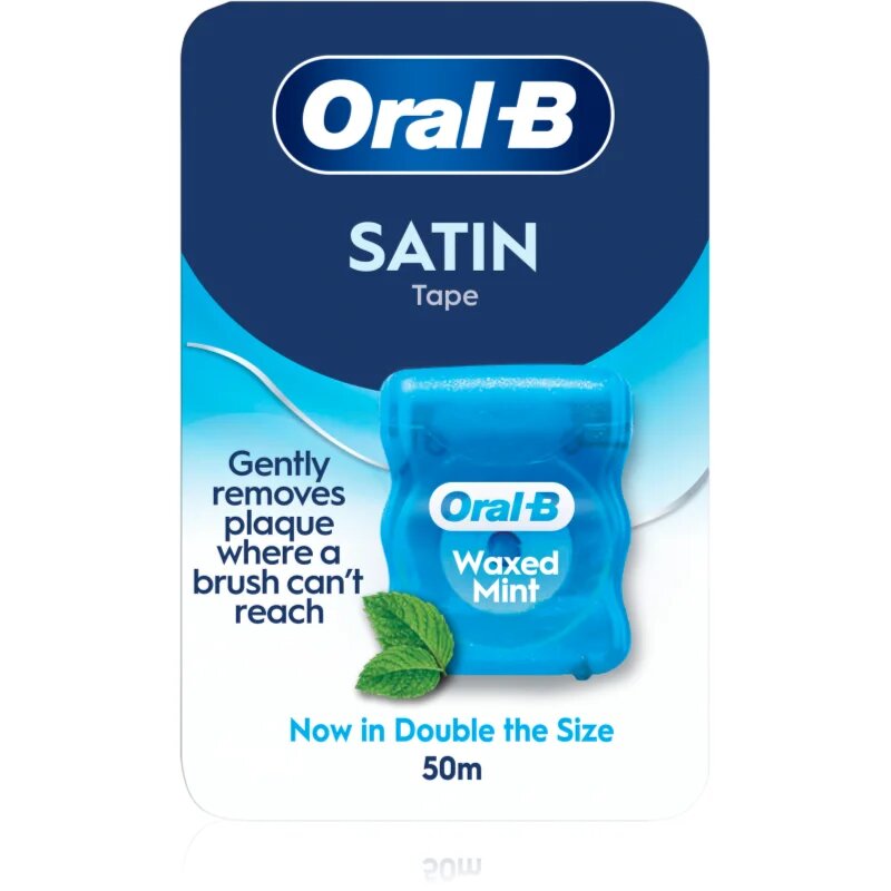 Oral-B Satin Tape Waxed Mint конец за зъби мента 50 м