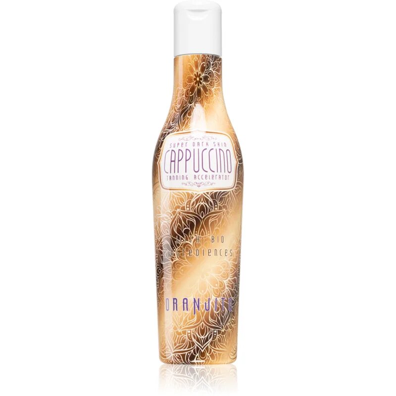 Oranjito Super Dark Skin Cappuccino мляко за солариум с био съставки и ускорител за тен 200 мл.