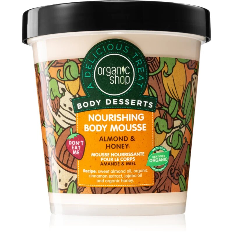 Organic Shop Body Desserts Almond & Honey пяна за тяло за подхранване и хидратация 450 мл.