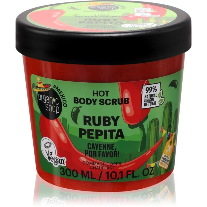 Organic Shop Body Scrub Ruby Pepita скраб за тяло със затоплящ ефект 300 мл.