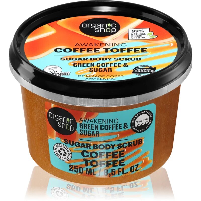 Organic Shop Coffee Toffee пилинг за тяло със стимулиращ ефект 250 мл.