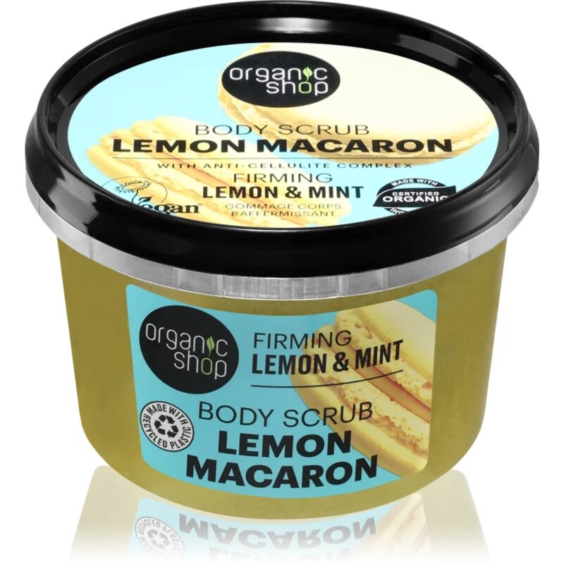 Organic Shop Lemon Macaron оформящ пилинг за тяло 250 мл.