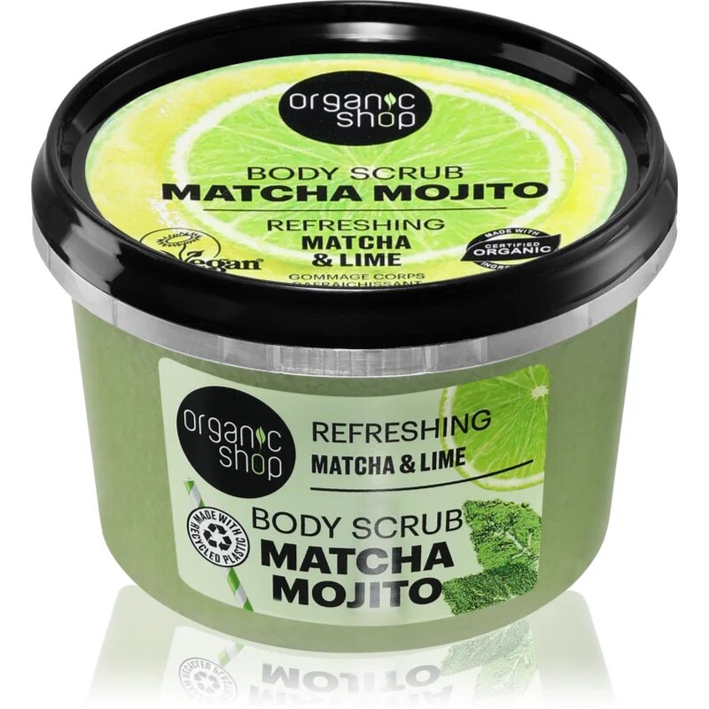 Organic Shop Matcha Mojito освежаващ пилинг за тяло 250 мл.