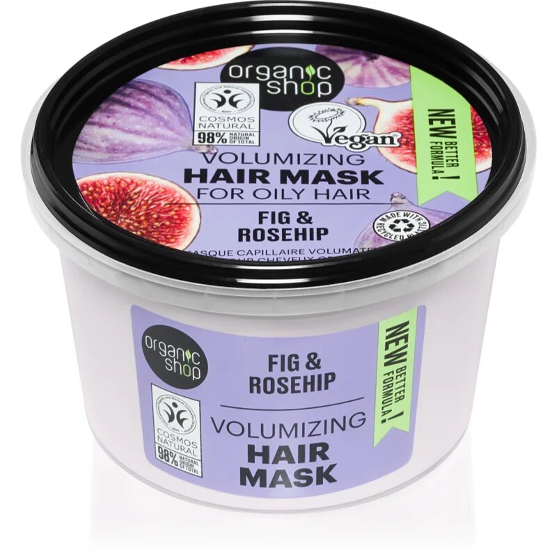 Organic Shop Organic Fig & Rosehip интензивна маска за блясък и мекота на косата 250 мл.