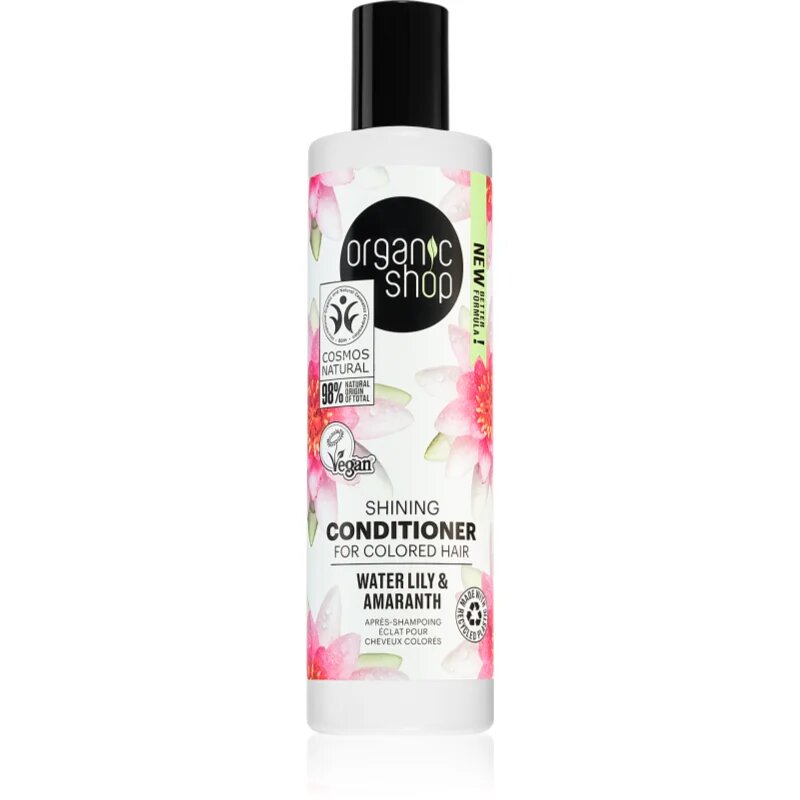 Organic Shop Organic Shea & Lily озаряващ балсам за блясък и лесно разресване на косата за боядисана коса 280 мл.