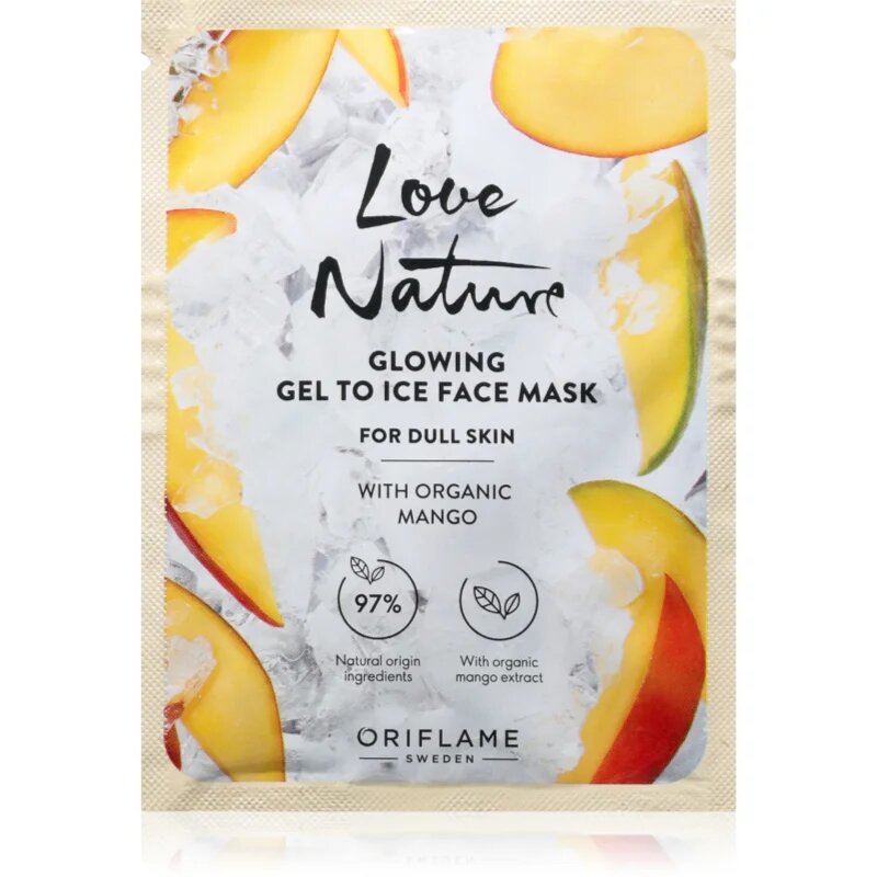 Oriflame Love Nature Gel To Ice Organic Mango озаряваща маска за лице 10 мл.