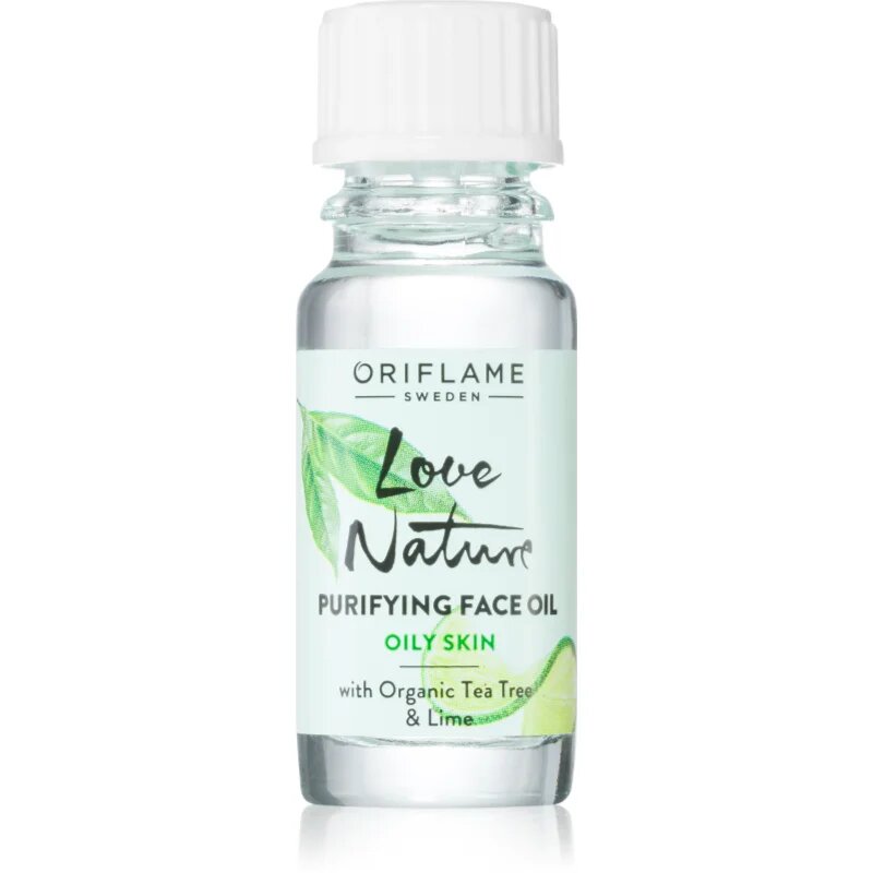 Oriflame Love Nature Organic Tea Tree & Lime почистващо олио за проблемна кожа акне 10 мл.