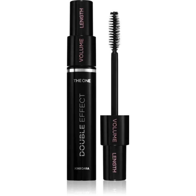 Oriflame The One Double Effect спирала за удъжаване извиване и обем с четка 2 в 1 цвят Black 8 мл.