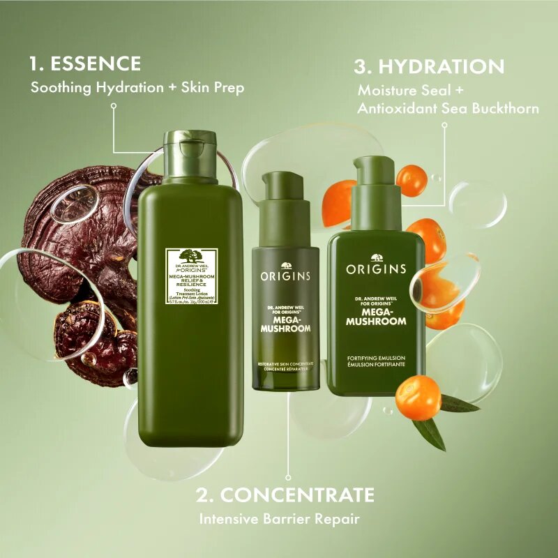 Origins Dr. Andrew Weil for ™ Mega-Mushroom Fortifying Emulsion with Reishi and Seabuckthorn успокояваща и хидратираща емулсия 100 мл.