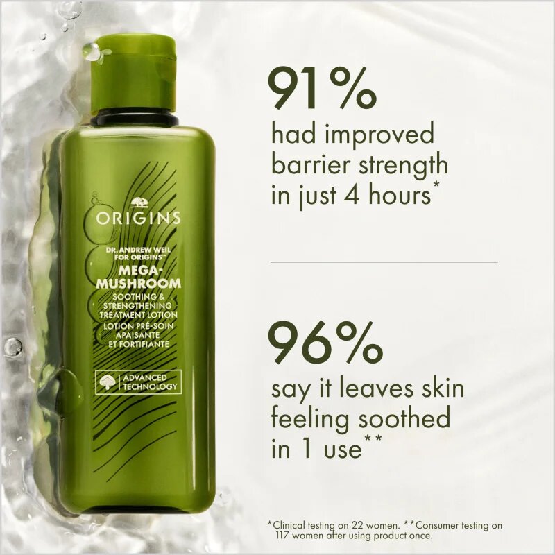 Origins Dr. Andrew Weil for ™ Mega-Mushroom Relief & Resilience Soothing Treatment Lotion омекотяващ и успокояващ лосион за лице 200 мл.