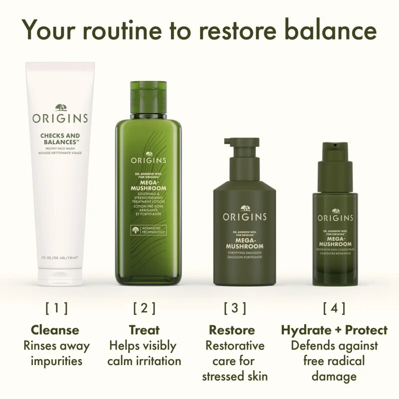 Origins Dr. Andrew Weil for ™ Mega-Mushroom Relief & Resilience Soothing Treatment Lotion омекотяващ и успокояващ лосион за лице 200 мл.