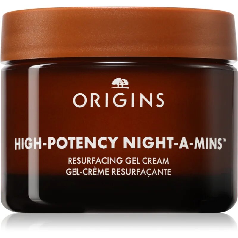 Origins High-Potency Night-A-Mins™ Oil-Free Resurfacing Gel Cream With Fruit-Derived AHAs стягащ хидратиращ крем за всички типове кожа на лицето 50 мл