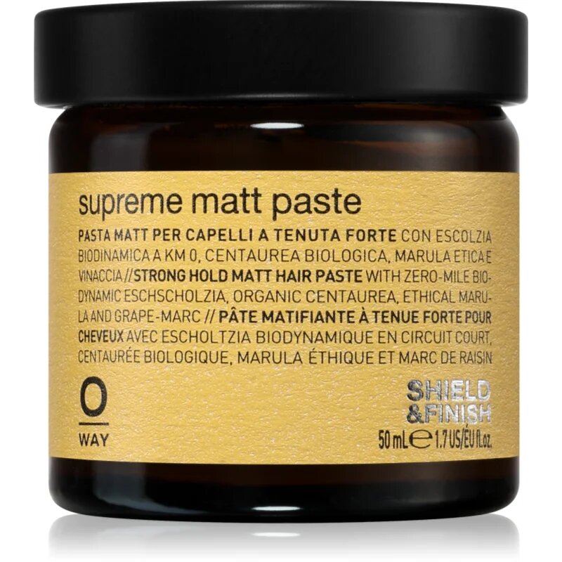 Oway Shield & Finish Supreme Matt Paste матираща стайлинг-паста със средна фиксация 50 мл.
