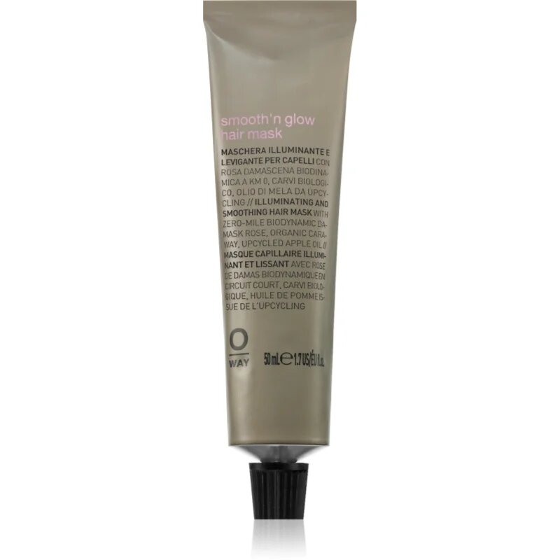Oway Smooth'n glow Hair Mask изглаждаща маска за блясък и мекота на косата 50 мл.