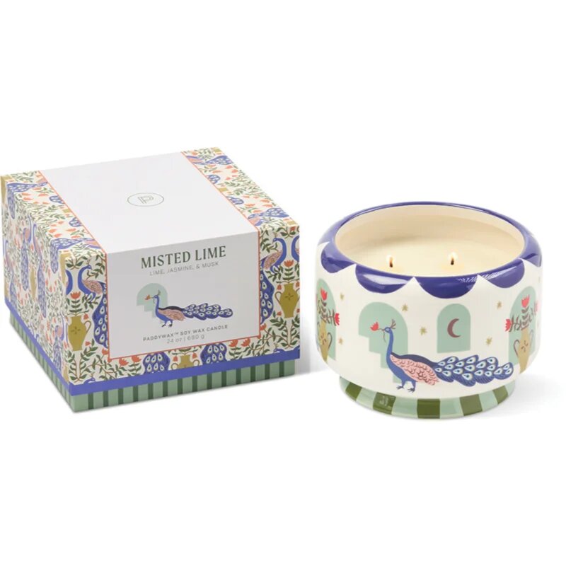 Paddywax A Dopo Peacock Blue ароматна свещ от керамика 680 гр.