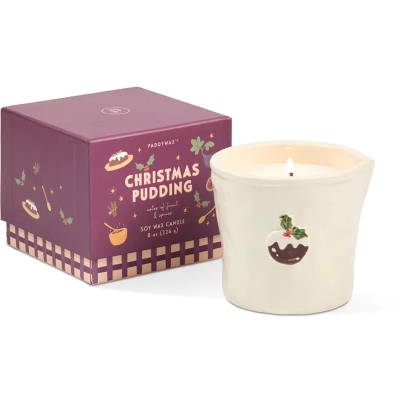 Paddywax Bistro Christmas Pudding ароматна свещ от керамика 226 гр.