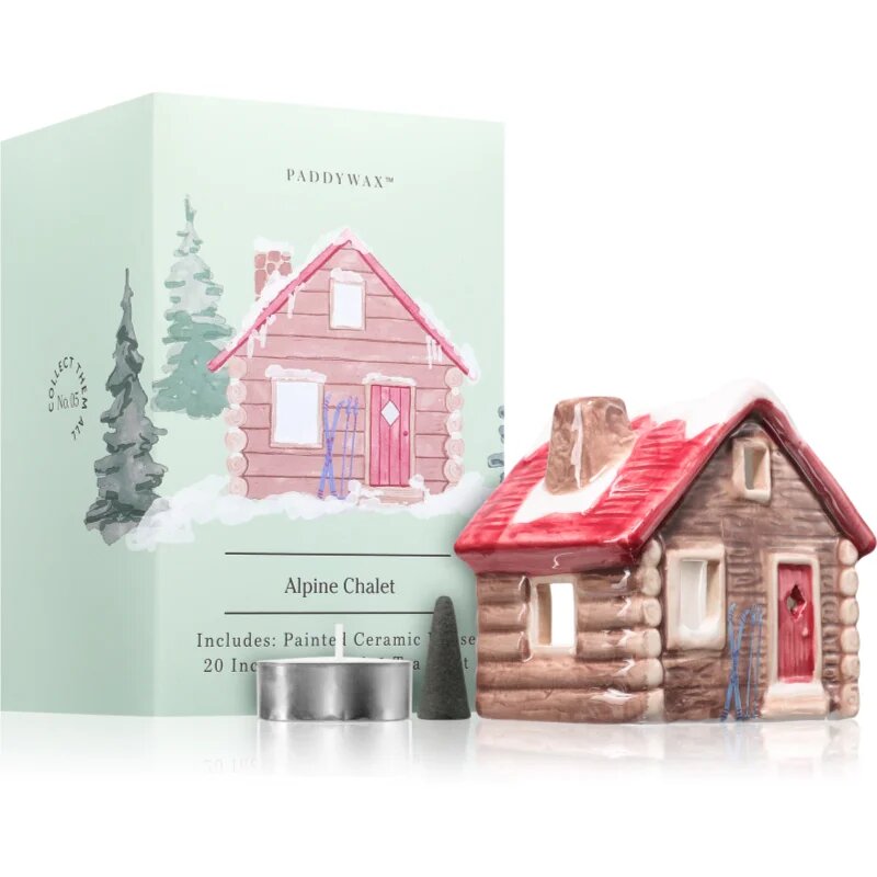 Paddywax Ceramic Houses Alpine Chalet подаръчен комплект