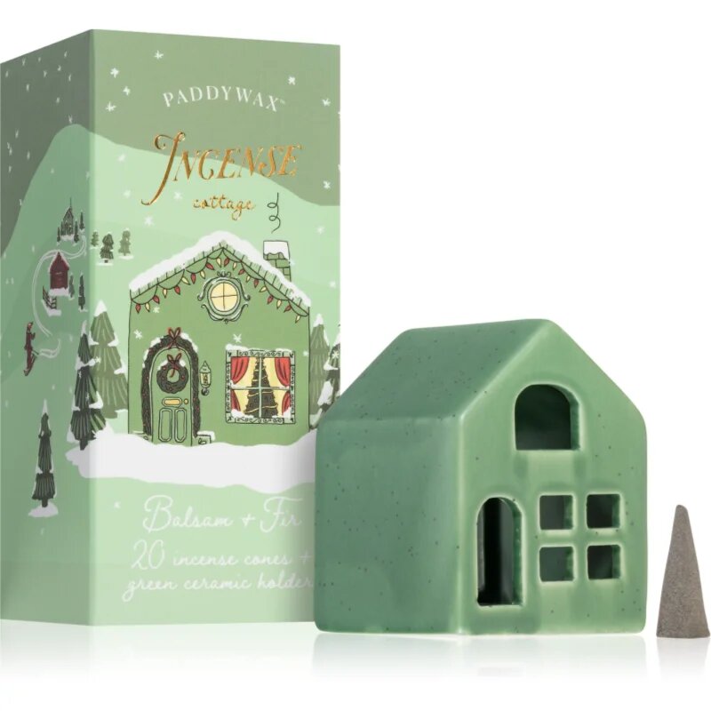 Paddywax Ceramic Village Balsam & Fir подаръчен комплект