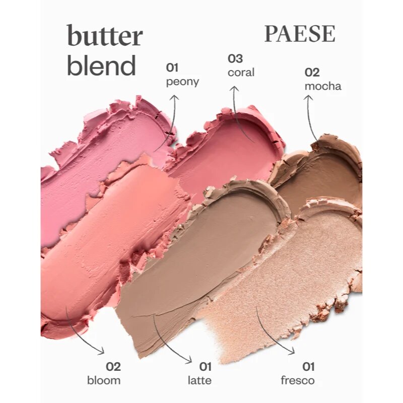 Paese Butter Blend Glow Stick озарител за околоочната зона и скулите в стик цвят 01 Fresco 6 гр.