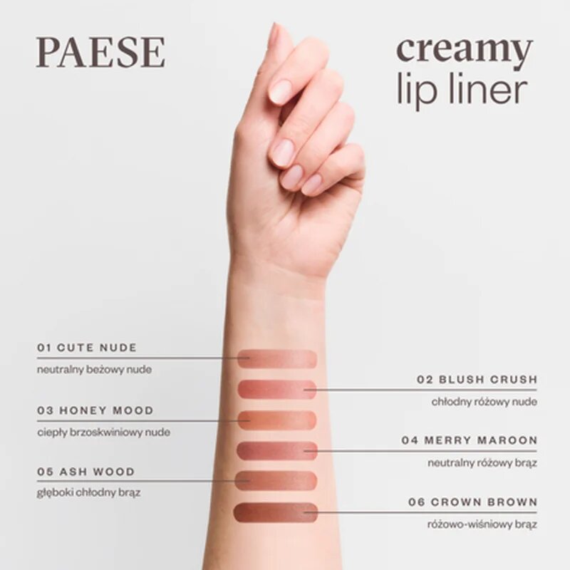 Paese Creamy Lip Liner кремообразен молив за устни цвят 06 crown brown 0.6 гр.