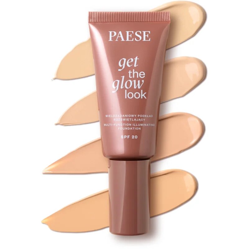 Paese Get The Glow Look Illuminating Foundation лек фон дьо тен с озаряващ ефект SPF 20 цвят 3N Warm Beige 30 мл.