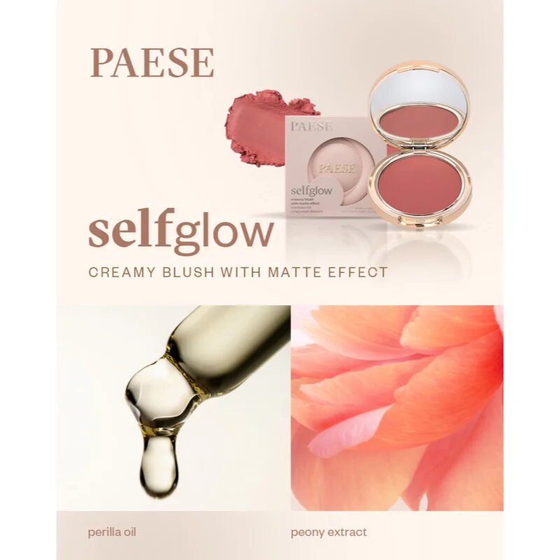 Paese Self Glow Blush кремообразен руж цвят 01 peony kiss 9 гр.