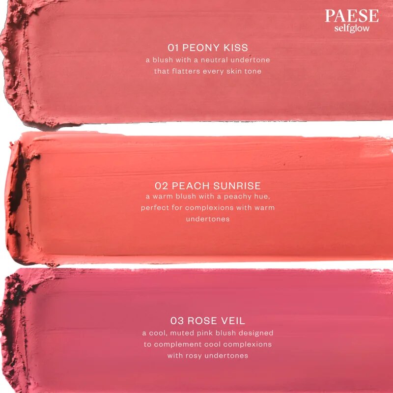 Paese Self Glow Blush кремообразен руж цвят 03 rose veil 9 гр.