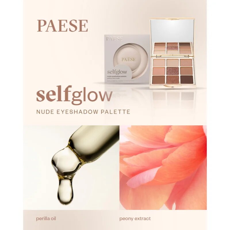 Paese Self Glow Eyeshadow Palette палитра сенки за очи цвят Nude 12.5 гр.