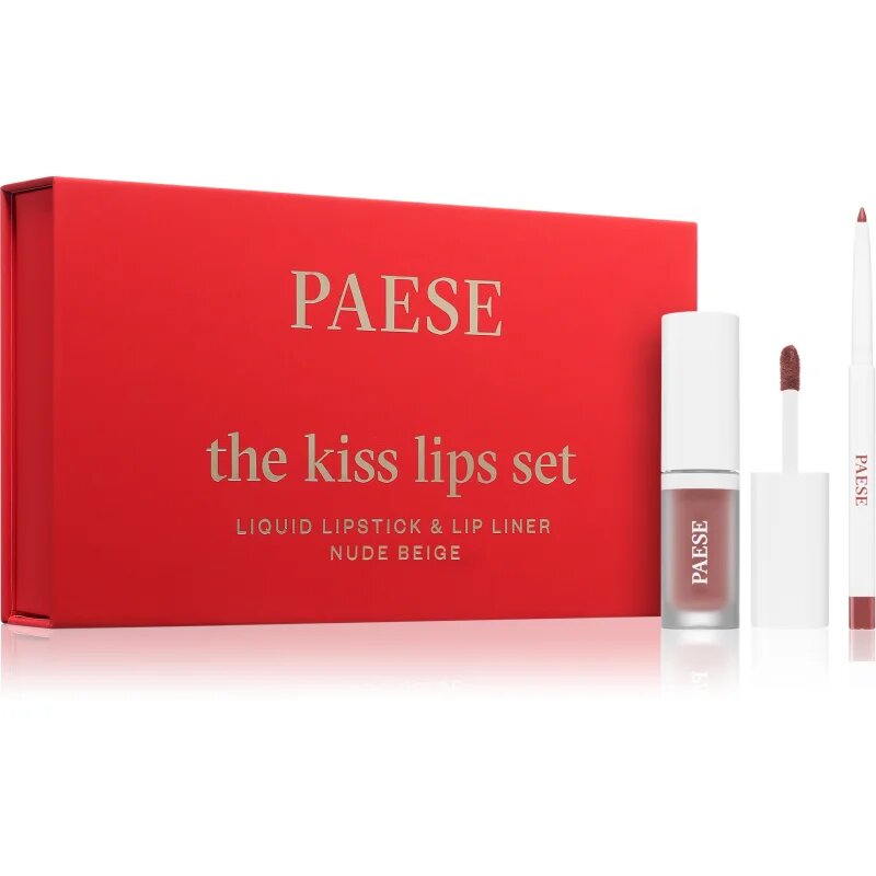 Paese The Kiss Lips Set подаръчен комплект цвят 01 Nude Beige
