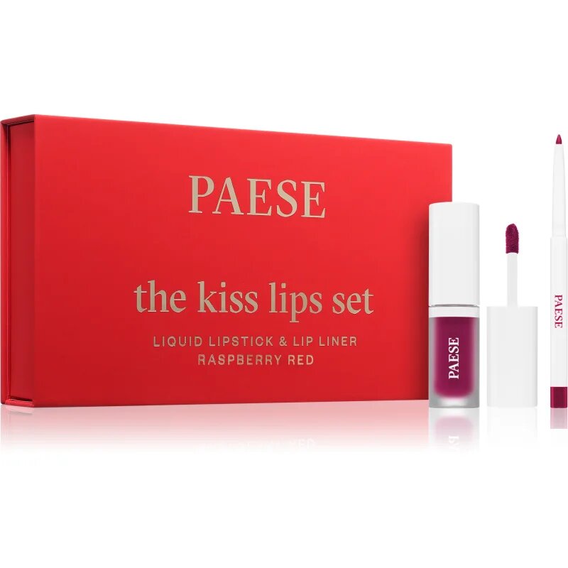 Paese The Kiss Lips Set Raspberry Red подаръчен комплект цвят 05 Raspberry Red
